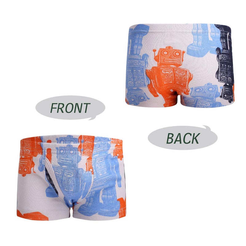 Taxzode Little Boys' Dinosaur Car Boxer Briefs Breathable Comfort Cotton Kids Boys Underwear Panties,9-piece set-2-3T 3-4T 4-5T 5-6years 7-8years 2-3 Years - Image 4
